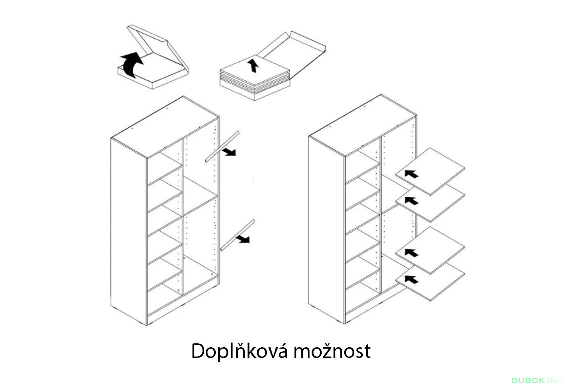 Fotografia 4 - Skriňa Nova 6D šedý platinový Sandbox
