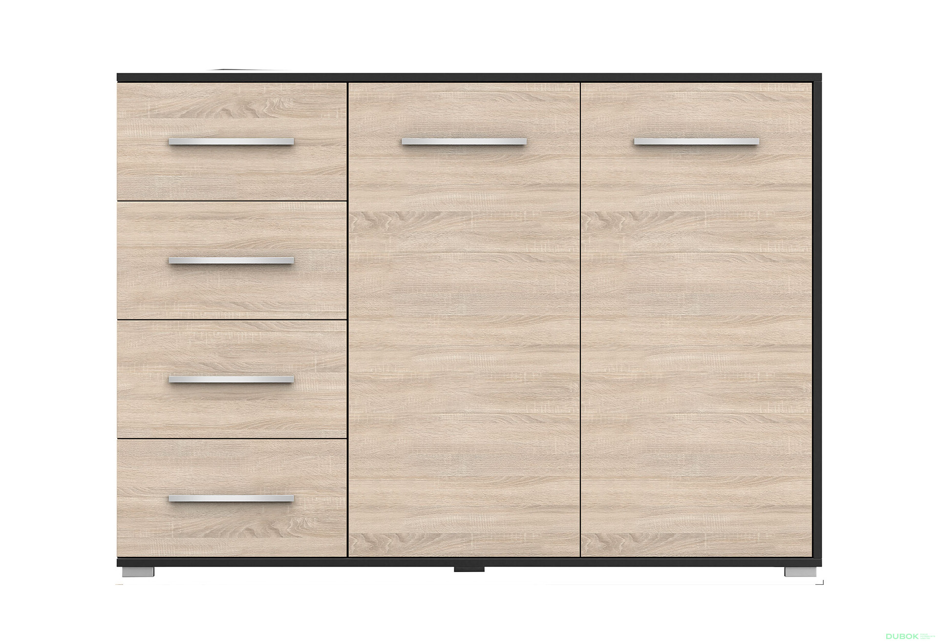 Fotografia 3 - Komoda Frida 01 135 2D4S čierna / dub sonoma