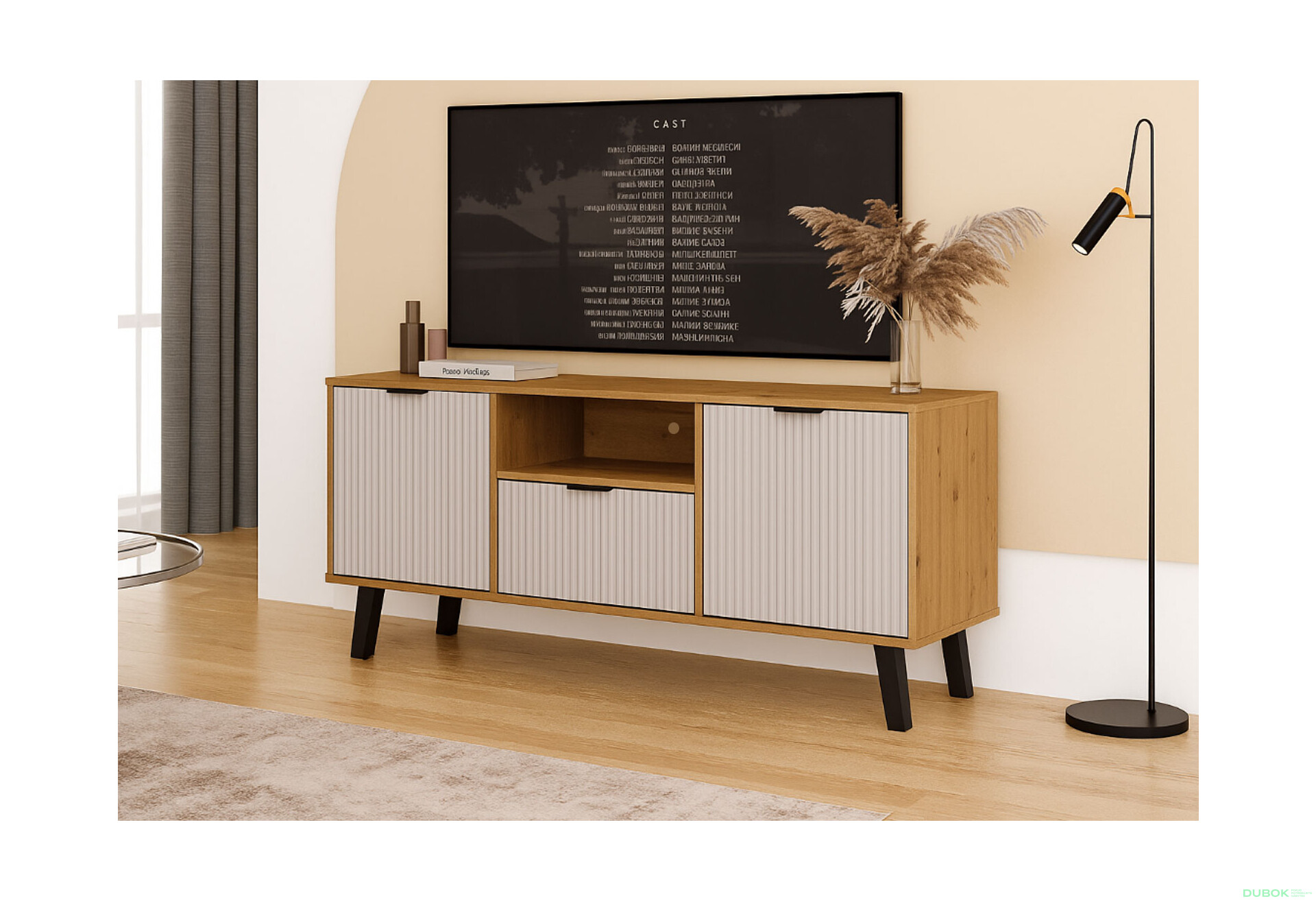 Fotografia 3 - TV stolík Borg Duo 2D1S dub artisan / kašmír