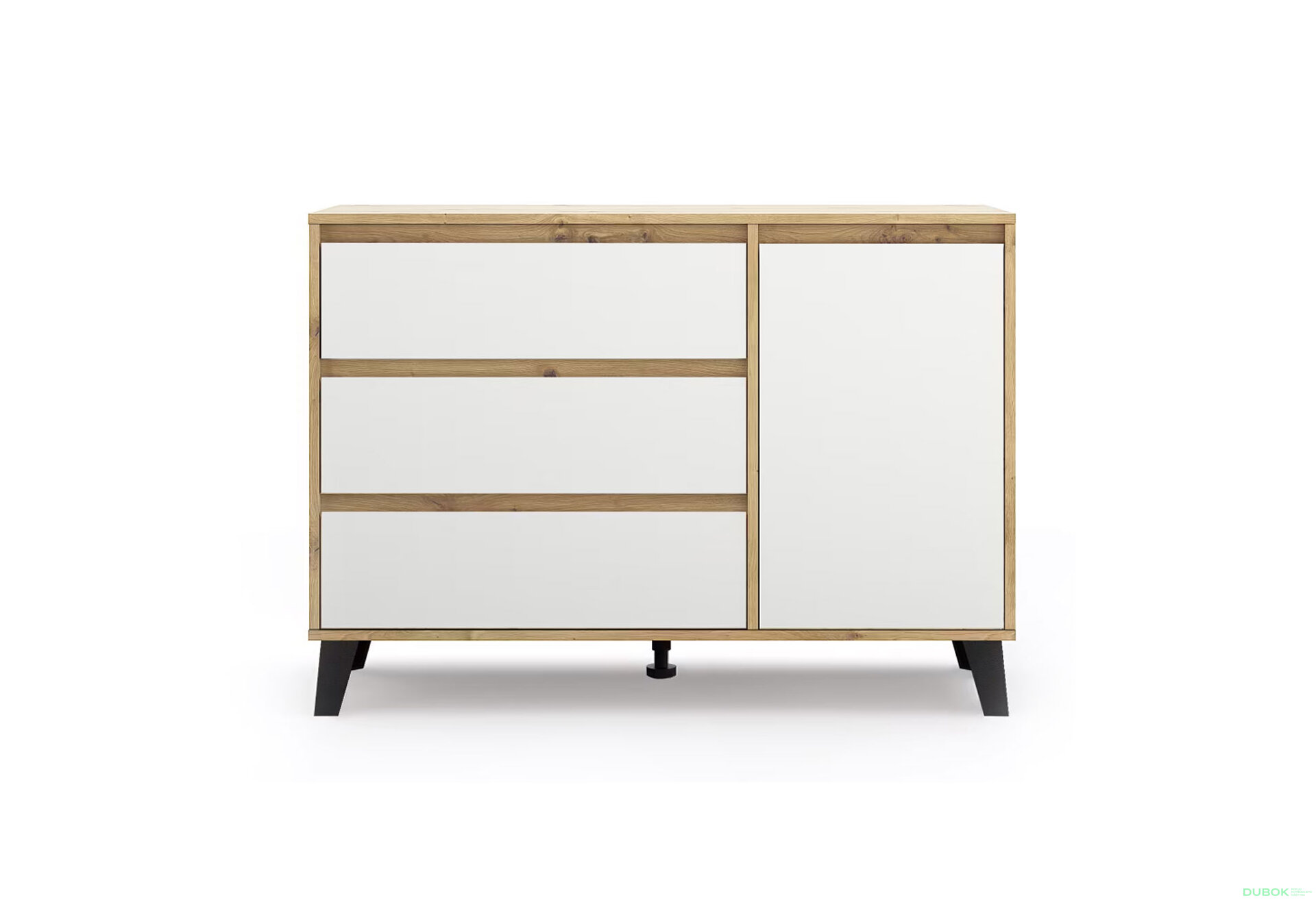 Fotografia 1 - Komoda Borg 1d3s dub artisan / biela