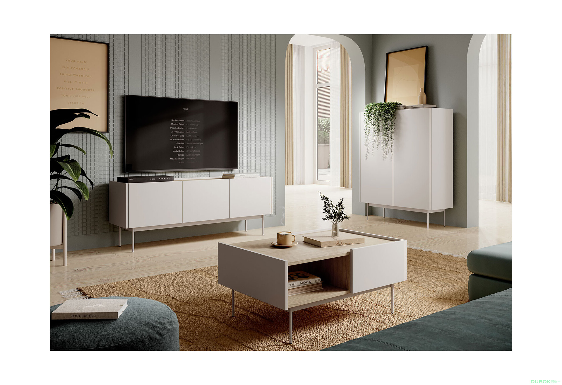 TV stolík RTV-144 kašmír Color - Fotografia 3 Fotografia 3 - TV stolík RTV-144 kašmír Color