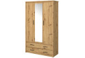Skriňa trojdverová so zrkadlom a zásuvkami Ayson 128x210x55 cm Dub artisan - Fotografia 1 Fotografia 1 - Skriňa trojdverová so zrkadlom a zásuvkami Ayson 128x210x55 cm Dub artisan
