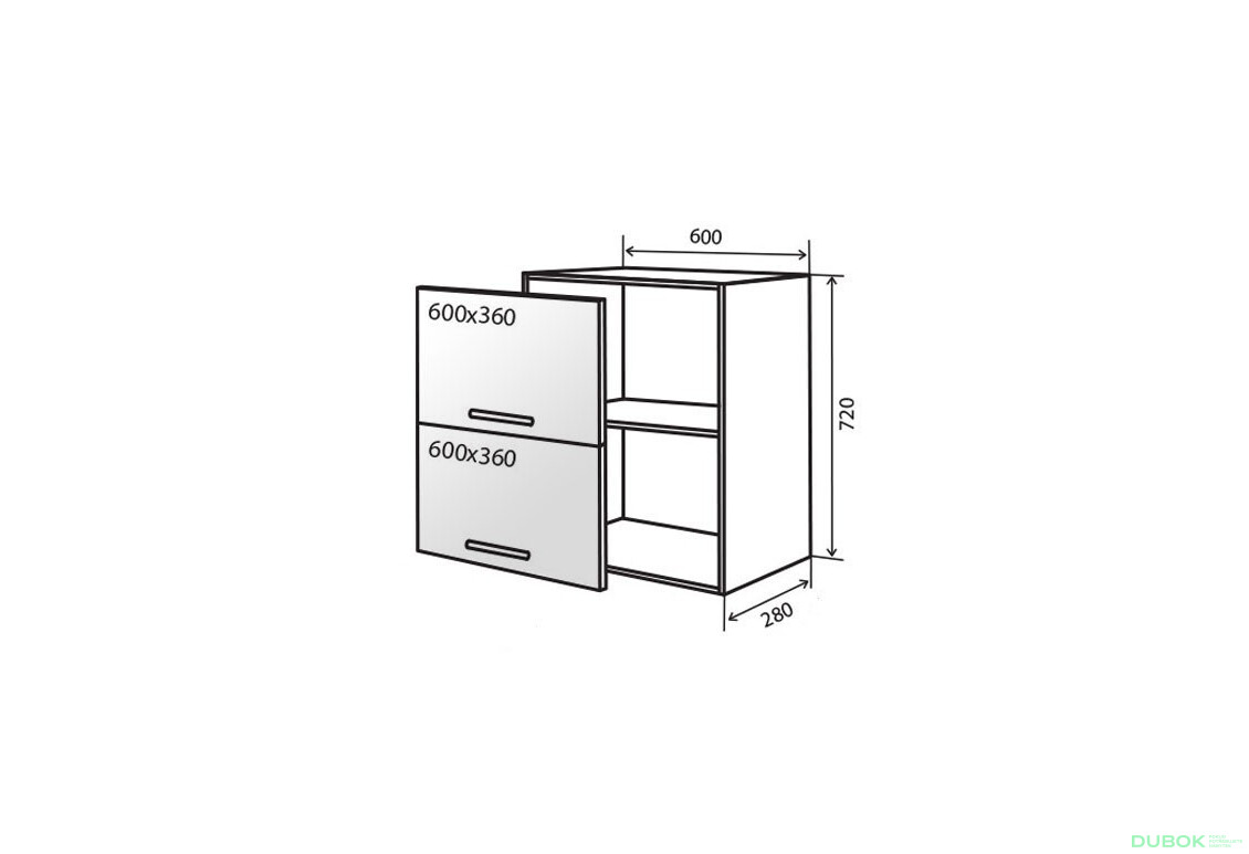 V20 Vitriína 60 MoDa Mat Lux / MoDa Matt Luxe