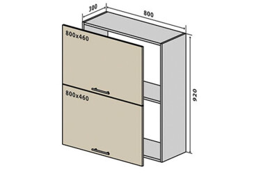 V61 Skrinka nad digestor 80 MoDa Mat Lux / MoDa Matt Luxe