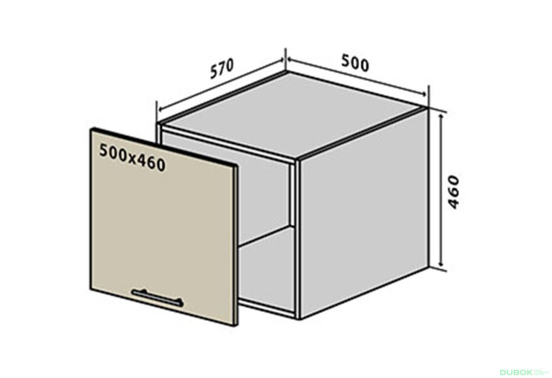 V72 Skrinka nad digestor 50 MoDa Mat Lux / MoDa Matt Luxe