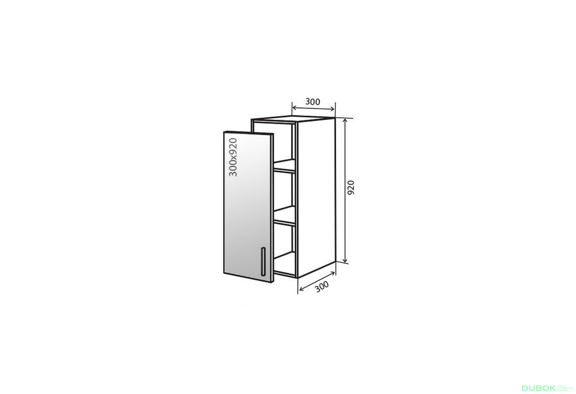 V42 Skrinka 1D 30 Vitriňa MóDa Lux / MoDa Luxe
