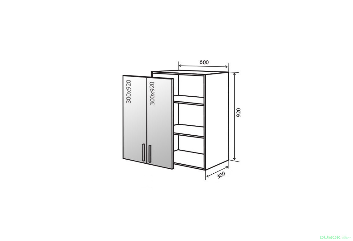 V46 Skrinka 2D 60 Vitrina MóDa Lux / MoDa Luxe