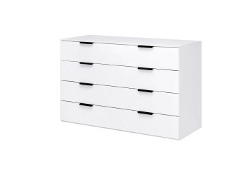Komoda 4š, biely lesk Mila