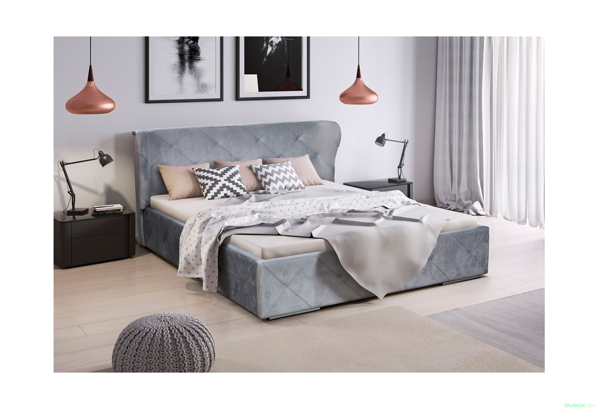 Fotografia 2 - Čalúnená posteľ Orlando 160x200 A Mono 84