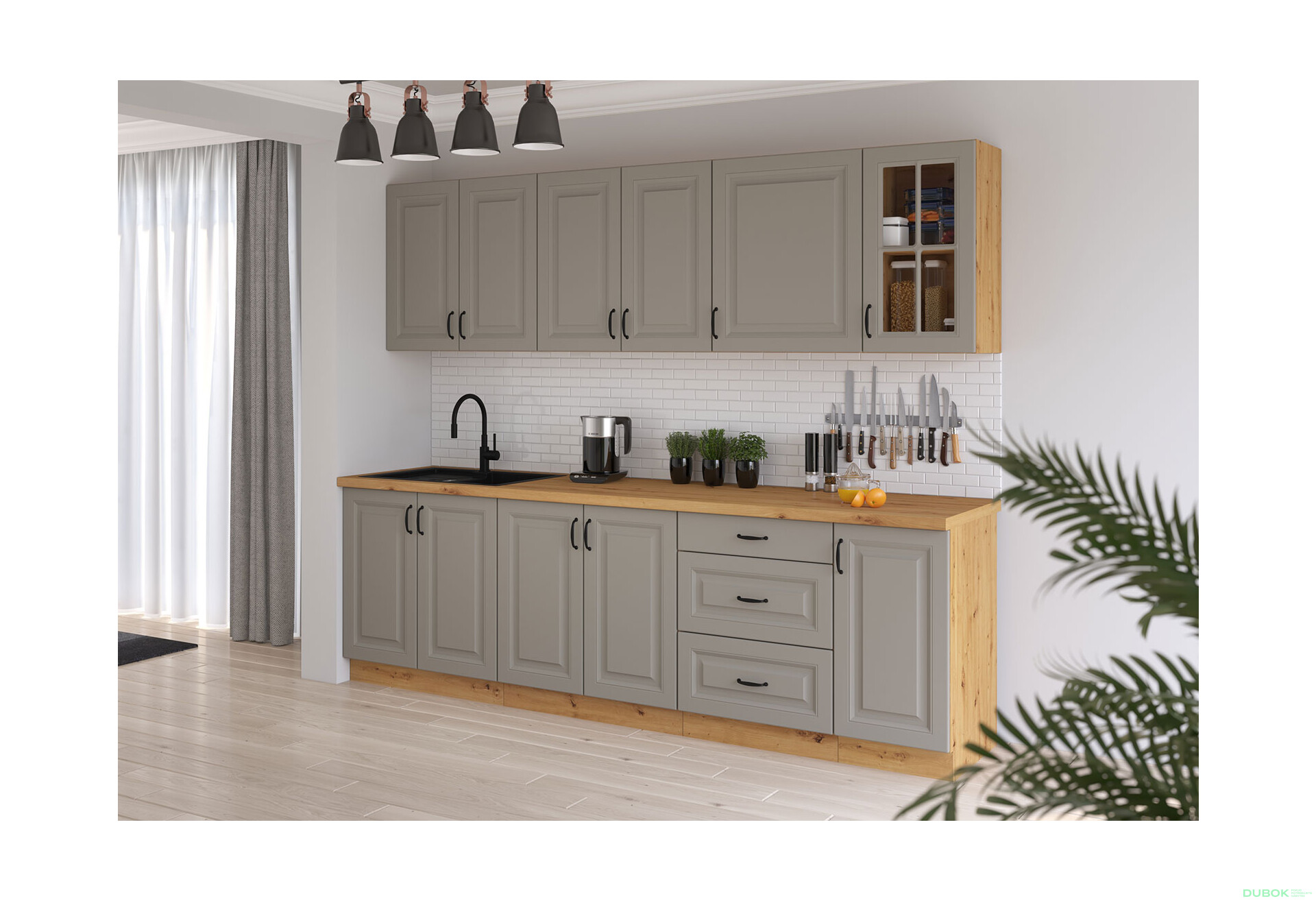 Fotografia 1 - Modulárna kuchyňa Stilo dub artisan / clay grey