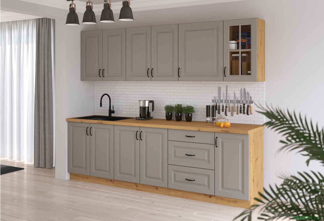Modulárna kuchyňa Stilo dub artisan / clay grey