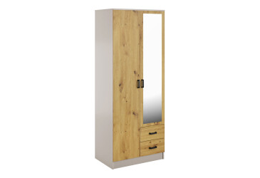 Skriňa Kami so zrkadlom 2D2S kašmír / dub artisan