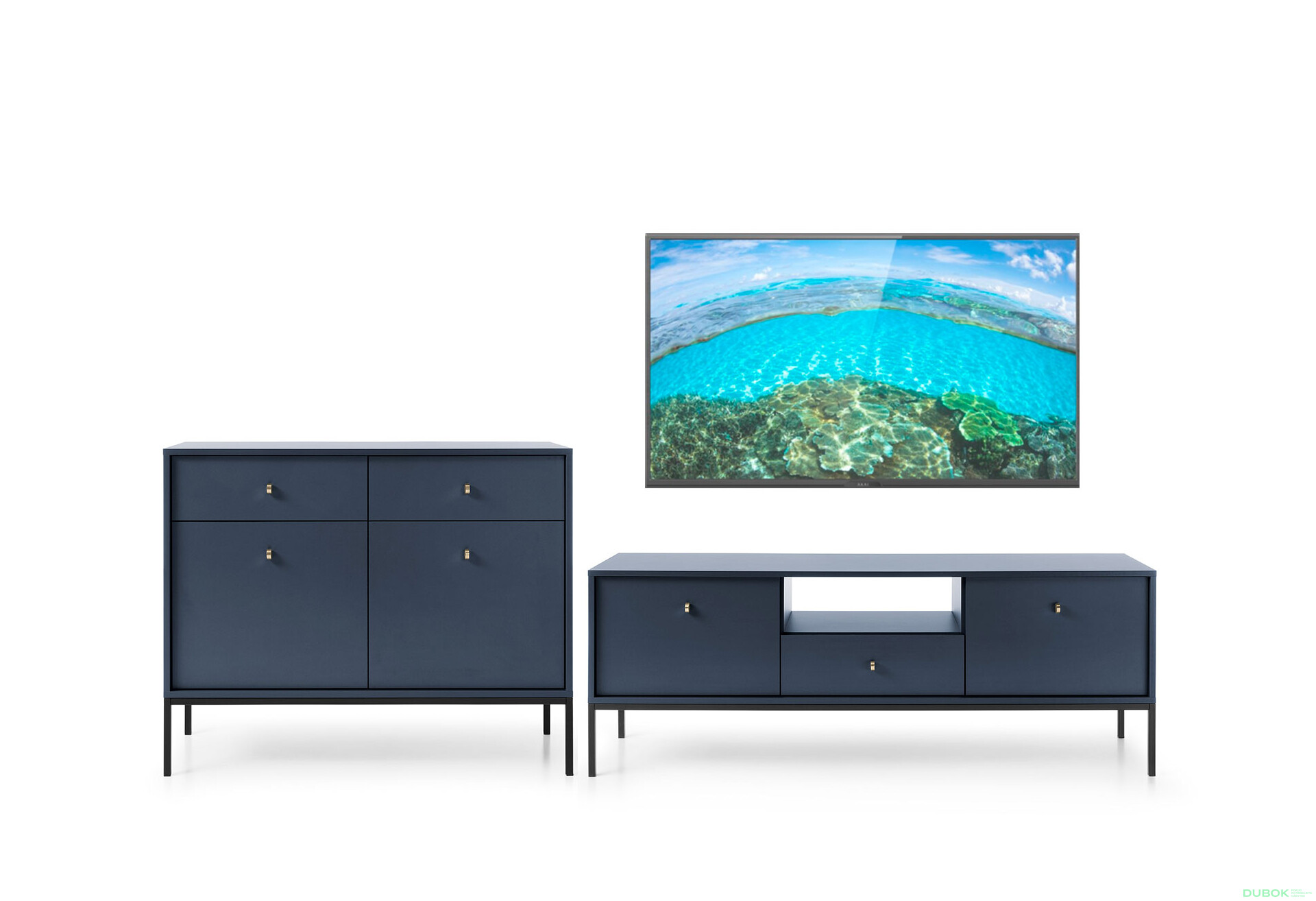 Obývacia zostava 2.6 m TV Mono granat - Fotografia 1 Fotografia 1 - Obývacia zostava 2.6 m TV Mono granat