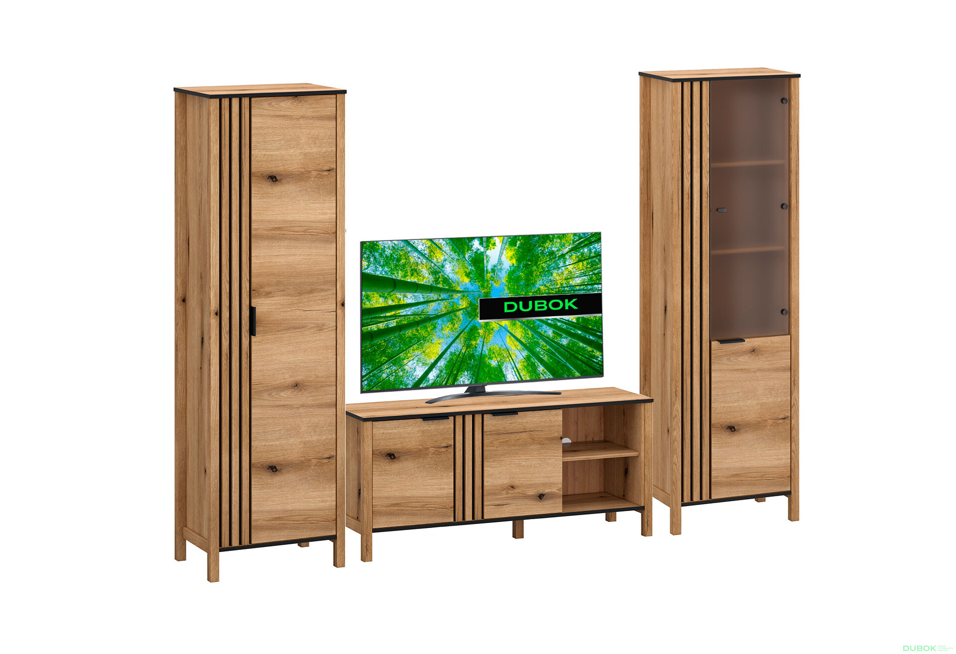 Obývacia zostava 2.6 m dub evok Helix - Fotografia 1 Fotografia 1 - Obývacia zostava 2.6 m dub evok Helix