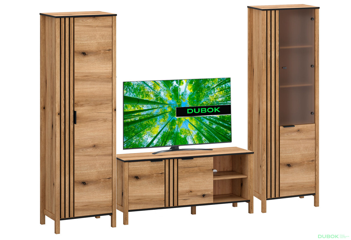 Obývacia zostava 2.6 m dub evok Helix - Fotografia 1 Fotografia 1 - Obývacia zostava 2.6 m dub evok Helix