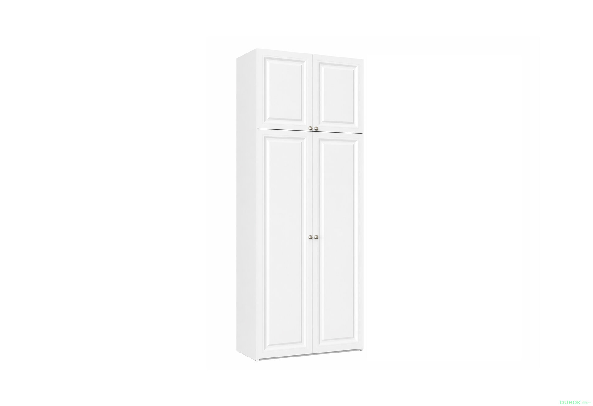 Obrázok 1 - Skriňa Madrid 100×55×275 cm s nadstavcom, biela