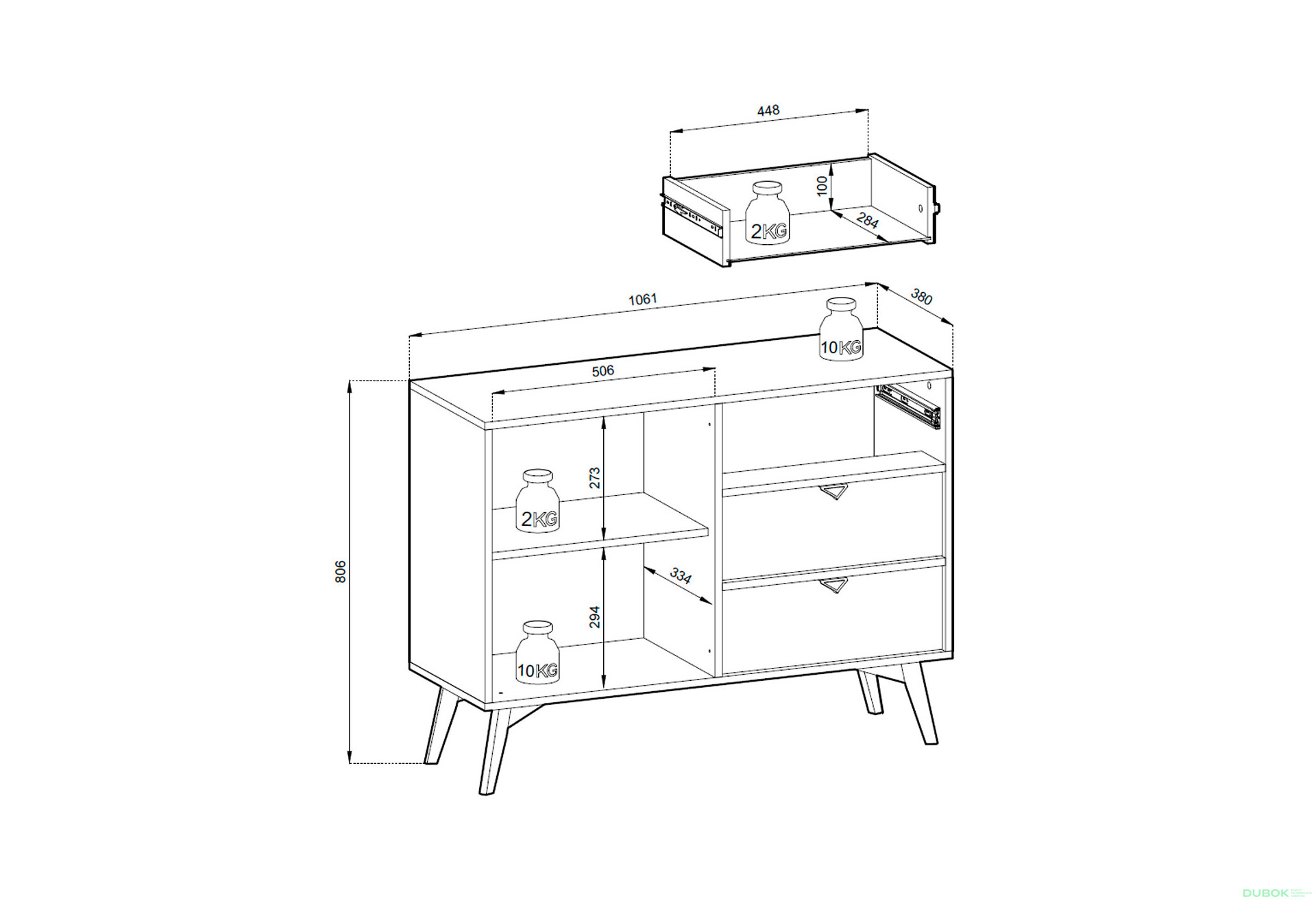 Komoda KSZD106 Forest béžový piesok / škandinávsky smrek - Fotografia 8 Fotografia 8 - Komoda KSZD106 Forest béžový piesok / škandinávsky smrek