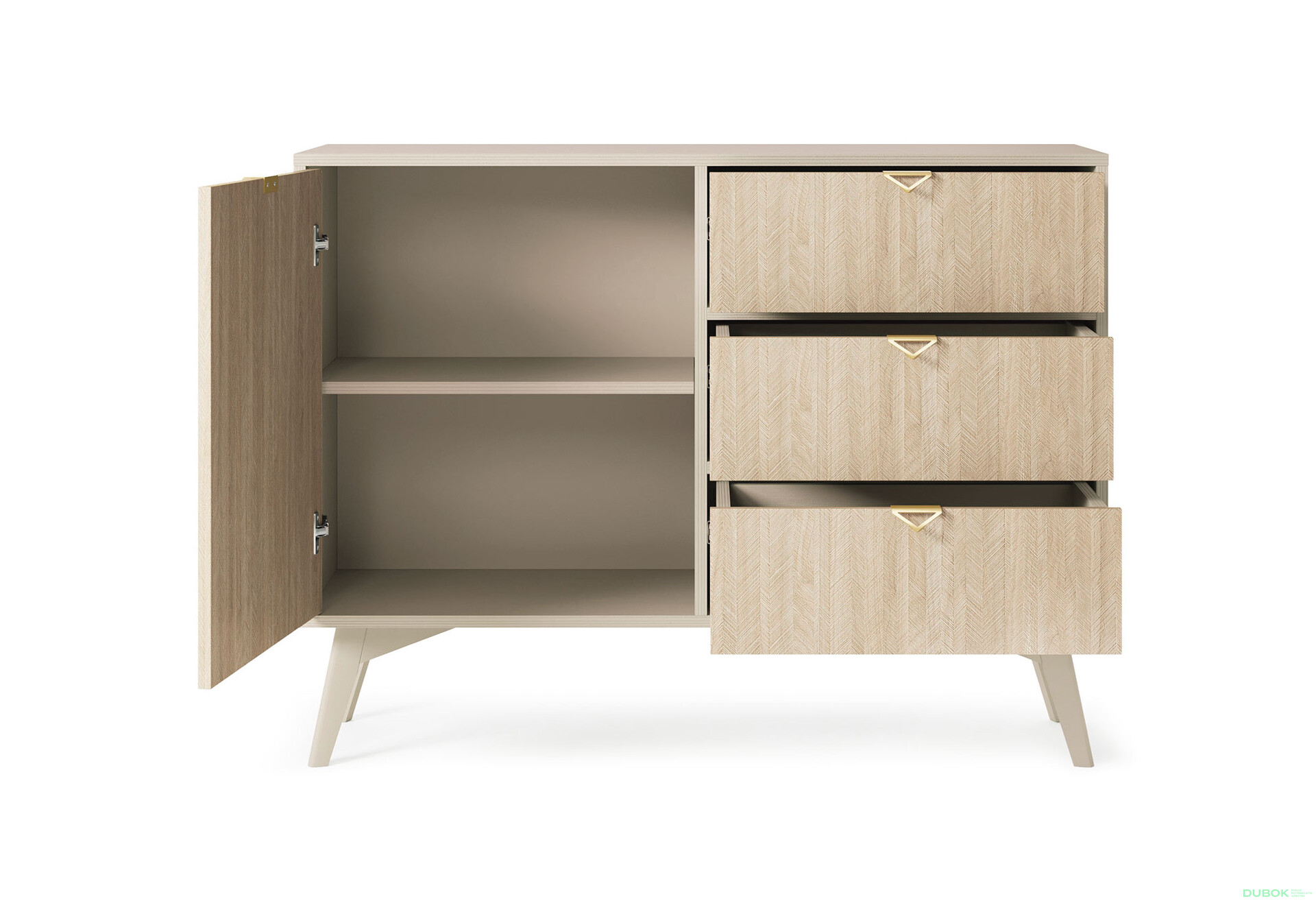 Komoda KSZD106 Forest béžový piesok / škandinávsky smrek - Fotografia 3 Fotografia 3 - Komoda KSZD106 Forest béžový piesok / škandinávsky smrek