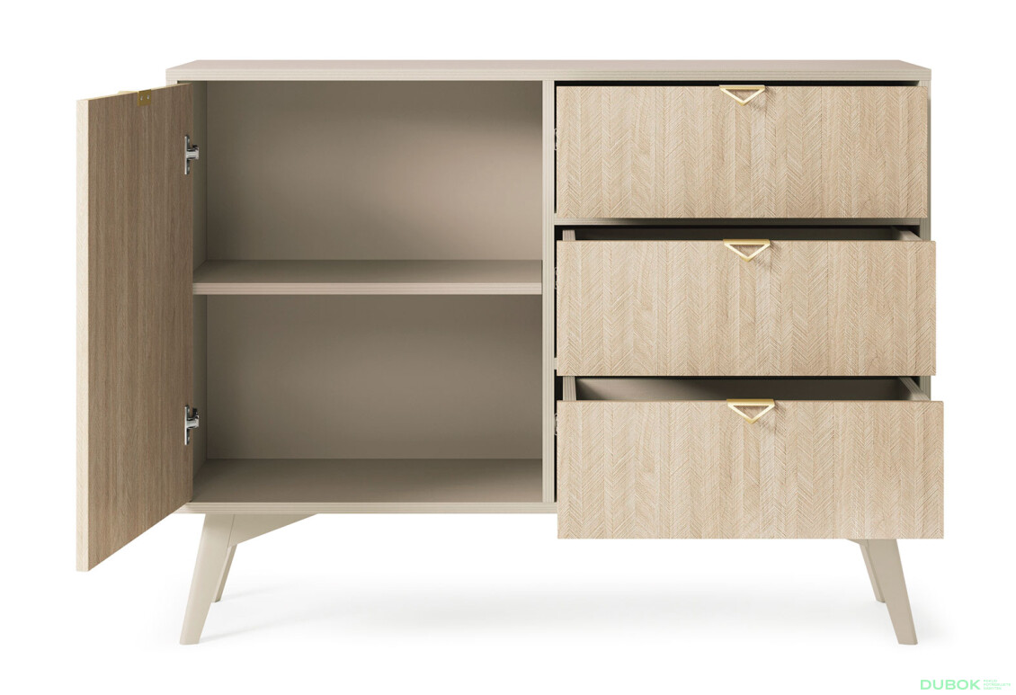 Komoda KSZD106 Forest béžový piesok / škandinávsky smrek - Fotografia 3 Fotografia 3 - Komoda KSZD106 Forest béžový piesok / škandinávsky smrek