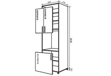 N20 Skriňa (vrch f30x92-2ks, spodok f60x72-1ks) MóDa Lux / MoDa Luxe