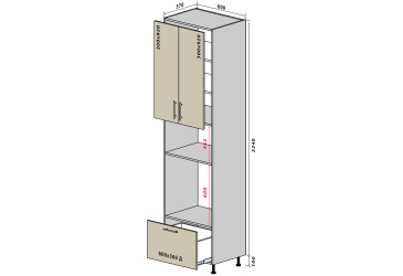 N41 Skriňa 2D1S 234 MóDa Lux / MoDa Luxe