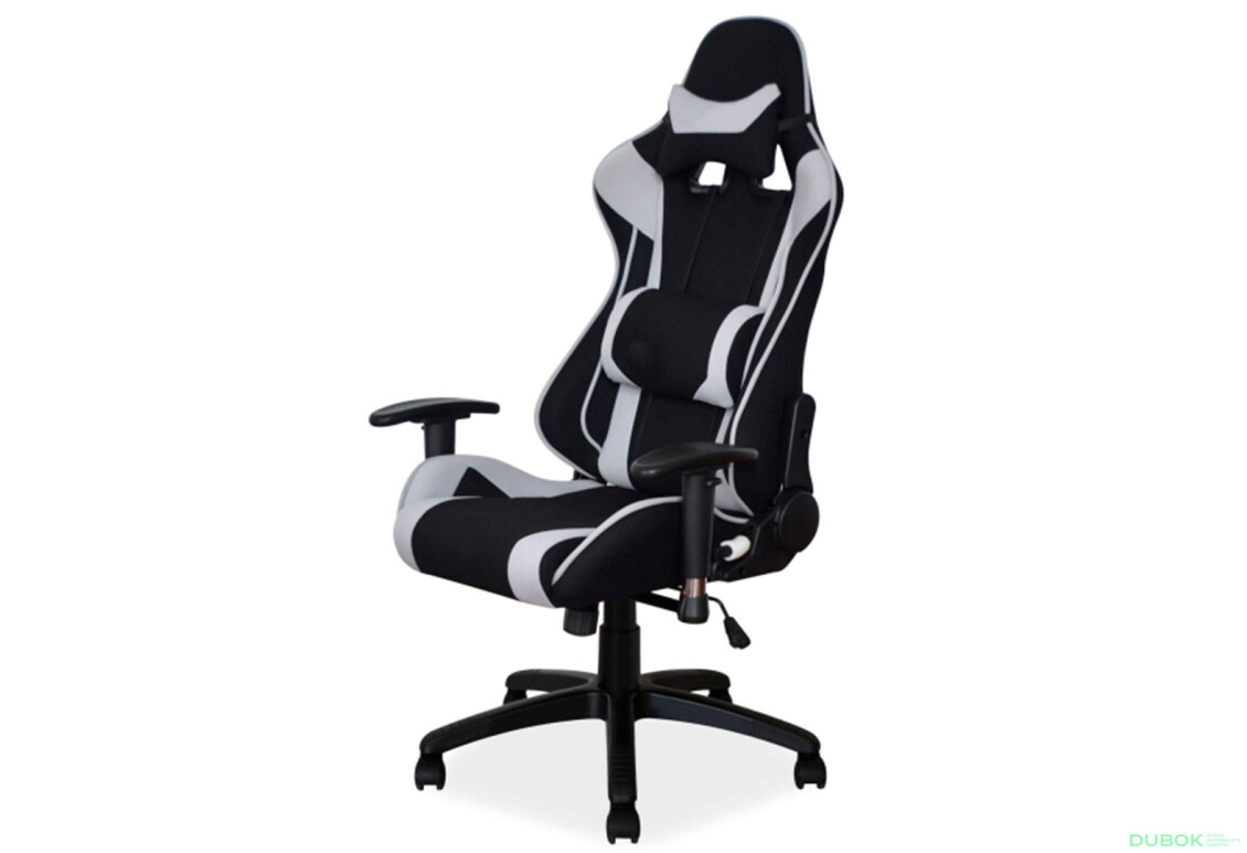 Otočné kreslo Viper čierny / šedý