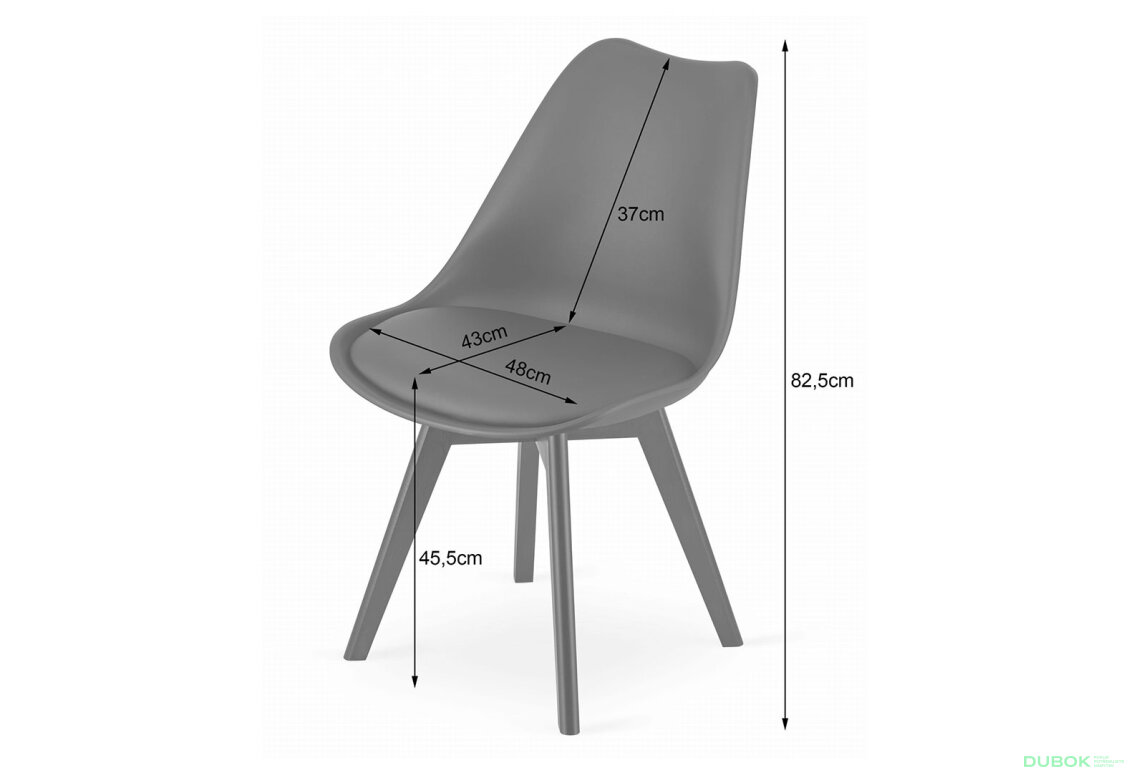 Fotografia 8 - Krzesło MARK biele / biele nohy x 1