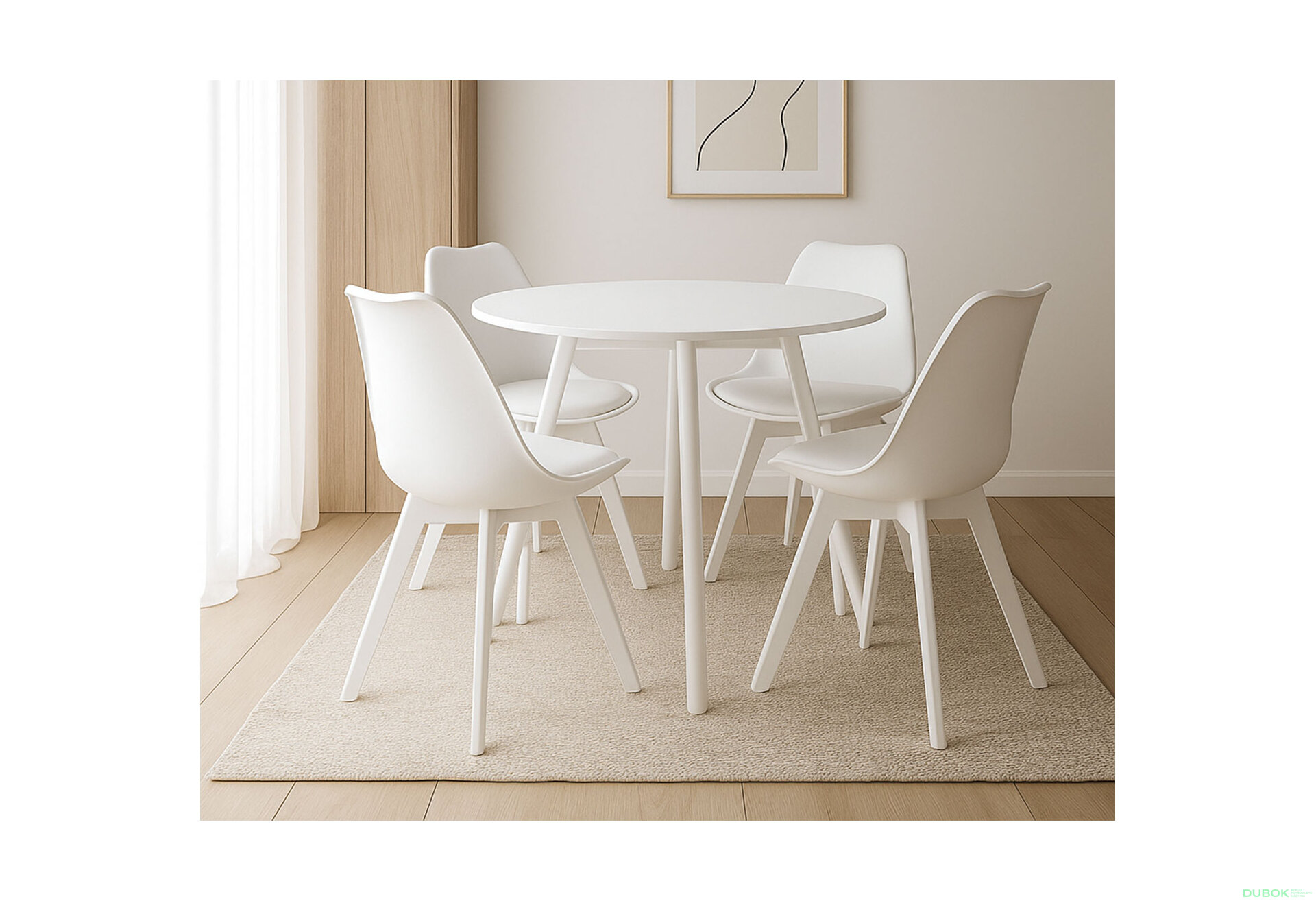 Fotografia 2 - Krzesło MARK biele / biele nohy x 1