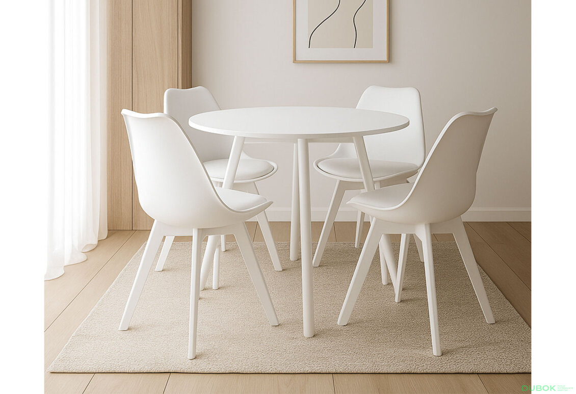 Fotografia 2 - Krzesło MARK biele / biele nohy x 1