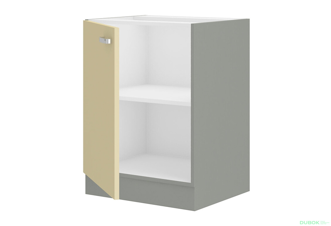 Fotografia 2 - 60 D 1F BB Karmeň šedý platinový / krémový lesk