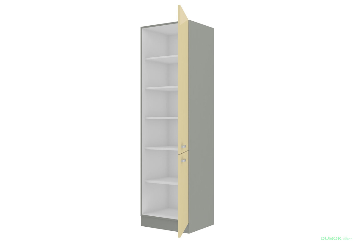 Fotografia 2 - 60 DK-210 2F Karmeň šedý platinový / krémový lesk