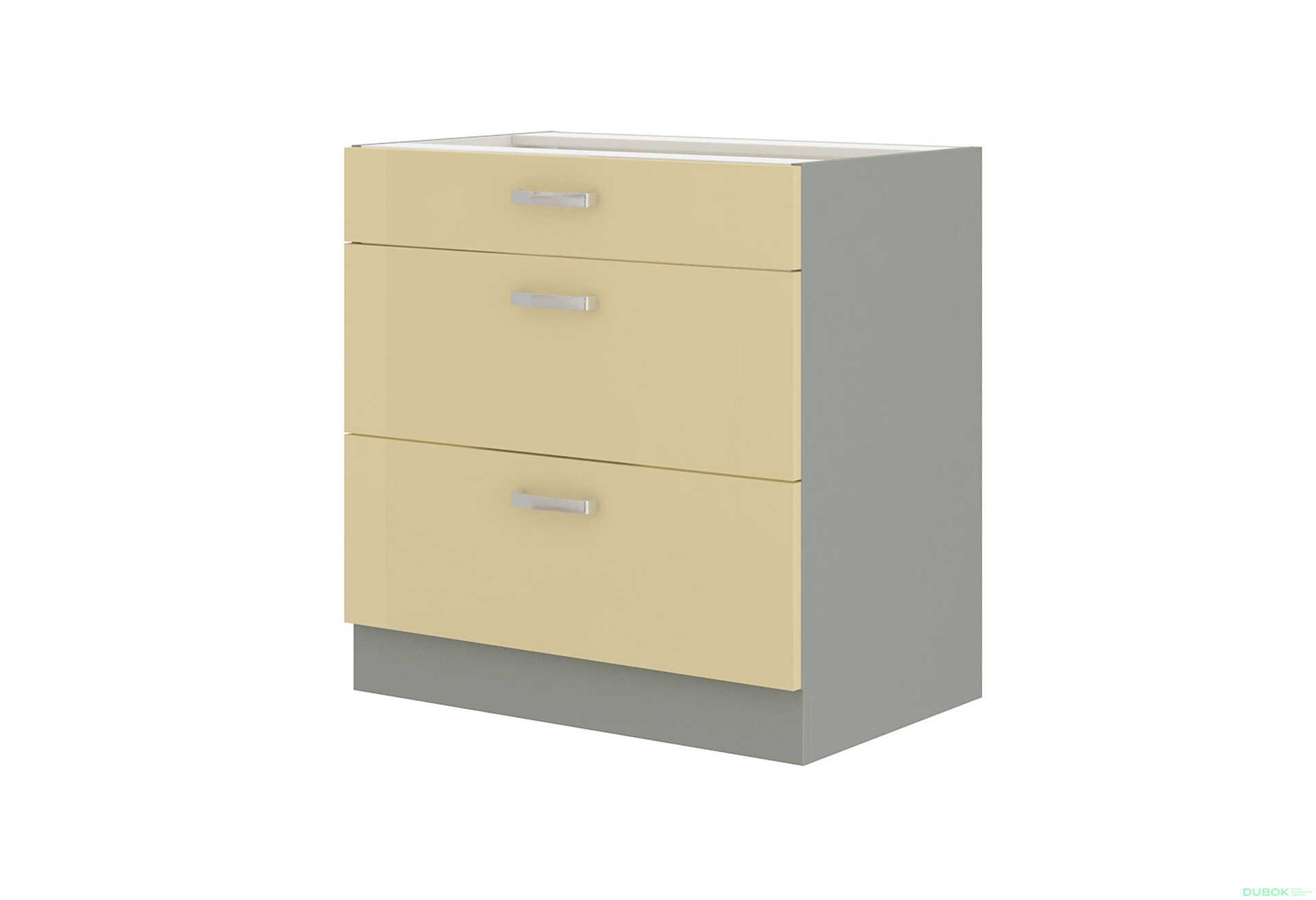 Fotografia 1 - 80 D 3S BB premium box Karmeň šedý platinový / krémový lesk