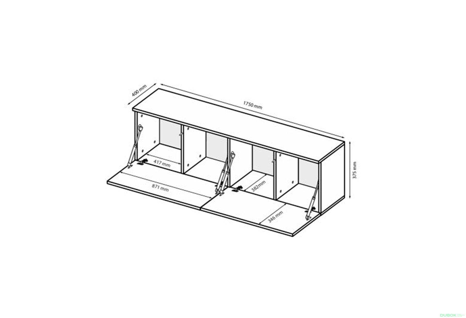 Fotografia 5 - TV stolík 1,75 lesklá biela Legs Box
