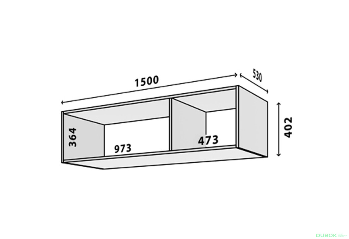 Fotografia 2 - Modul №31 A-1500x400 DTD 18 mm antracit