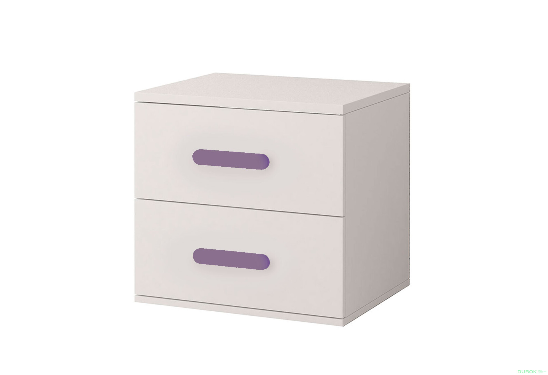 Fotografia 1 - Nočný stolík Šmyk biela, úchytky vres Idczak meble