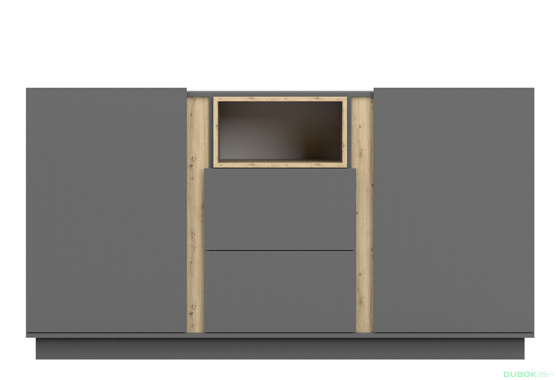 Fotografia 2 - Komoda 180 Grey šedá, artisan / šedá Idczak meble
