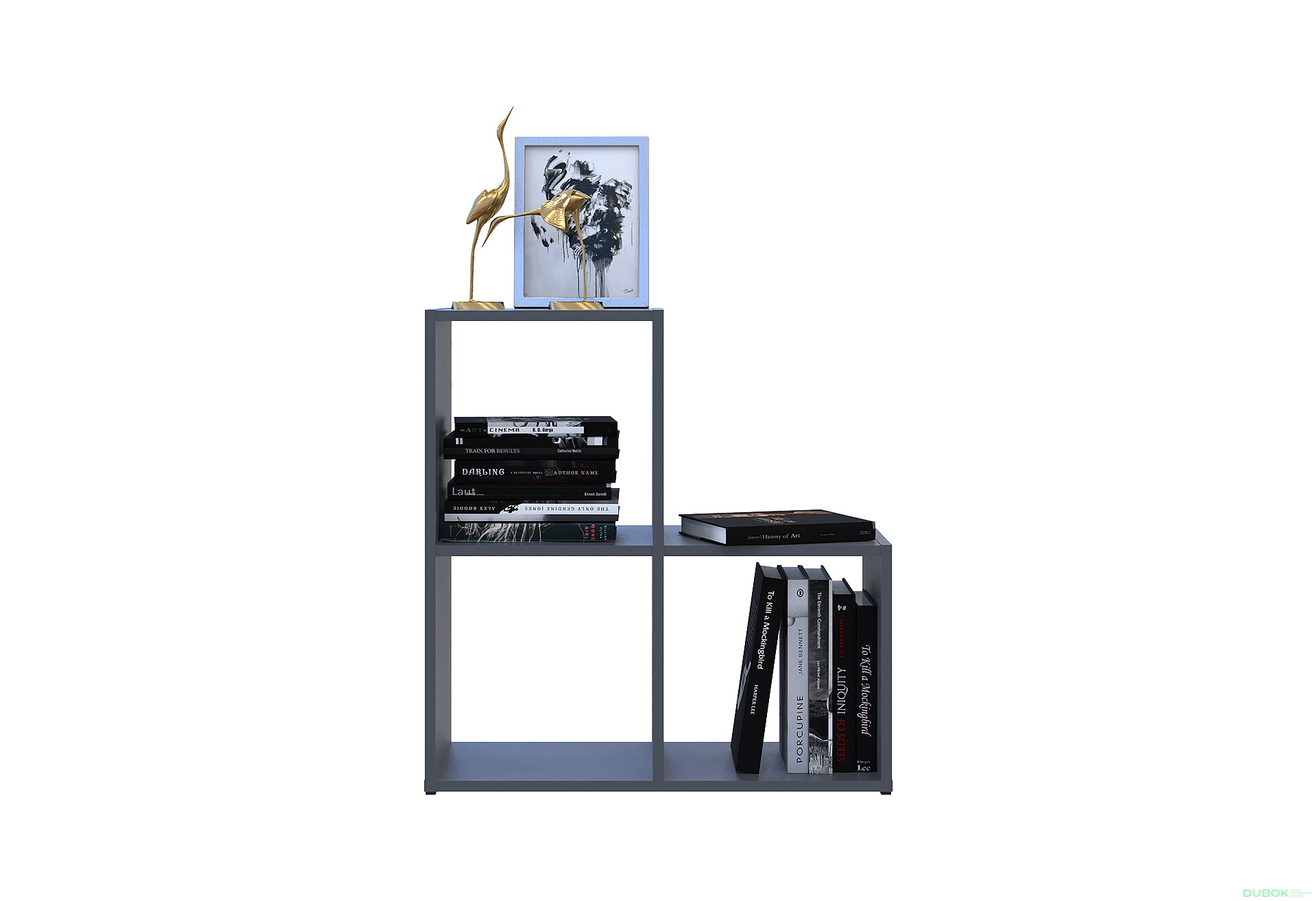 Regál otvorený Step 2х2 69х28.8х71.4 grafit - Fotografia 5 Fotografia 5 - Regál otvorený Step 2х2 69х28.8х71.4 grafit