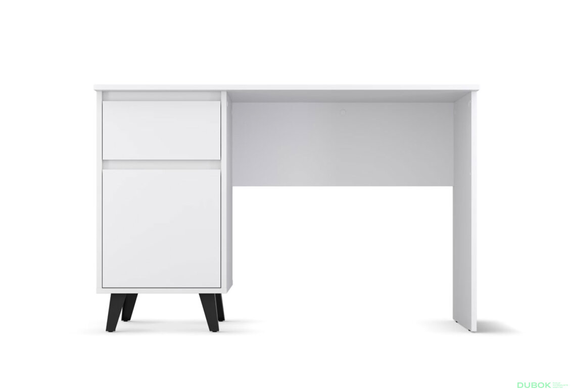 Fotografia 2 - Písací stôl Borg 1d1s/120 biely