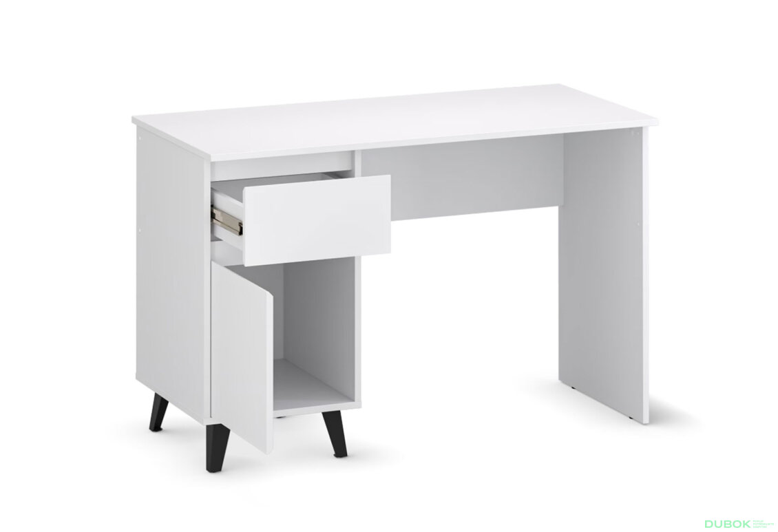 Fotografia 5 - Písací stôl Borg 1d1s/120 biely