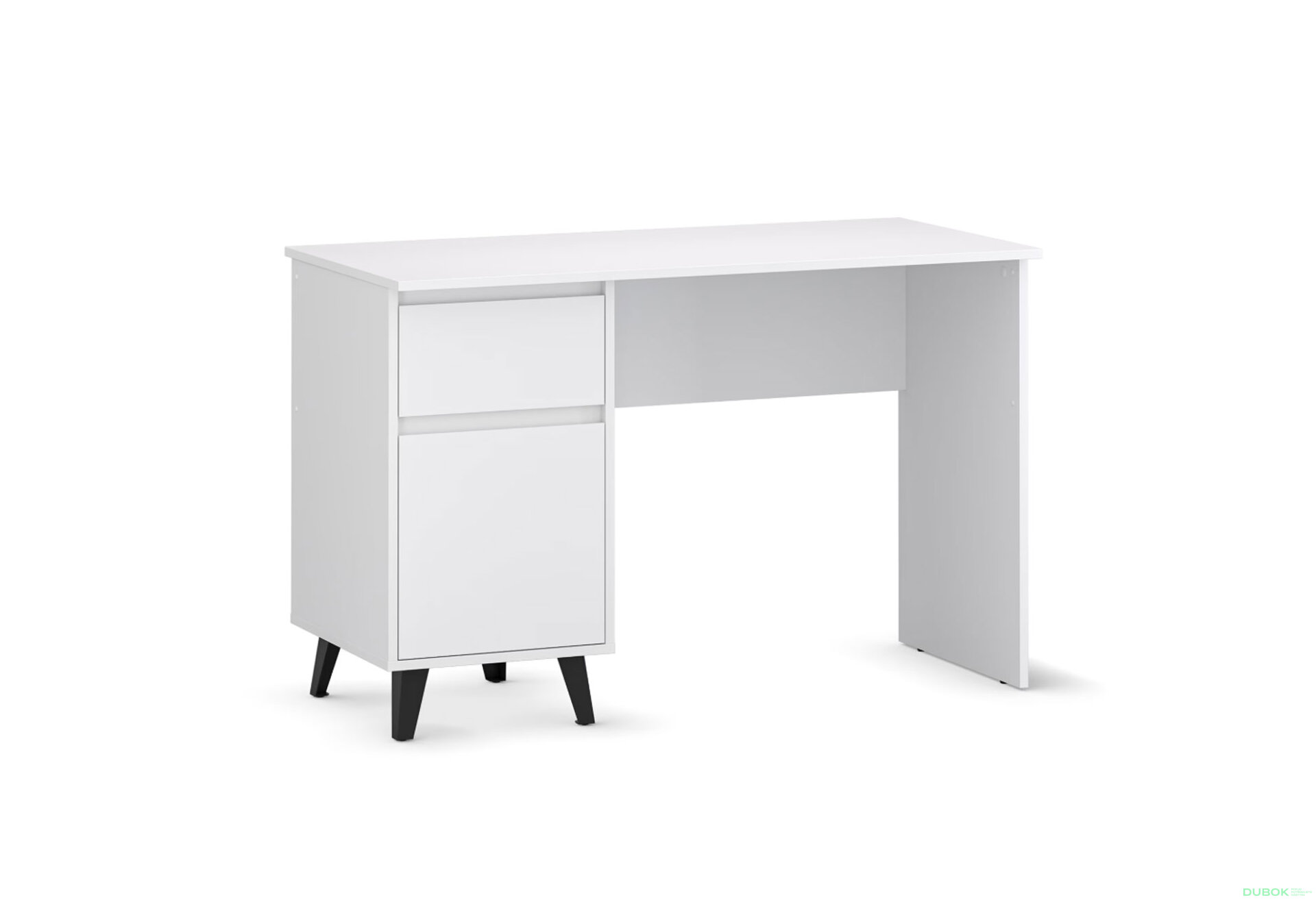 Fotografia 1 - Písací stôl Borg 1d1s/120 biely