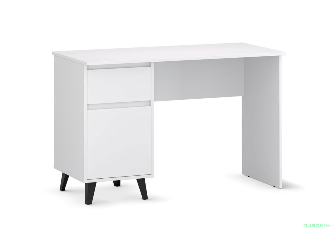 Písací stôl Borg 1d1s/120 biely