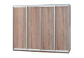 Fotografia 4 - Skriňa s posuvnými dverami 2200x3000x600 4DTD dub sonoma, profil strieborný