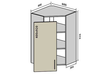 V54 Skrinka 1D 60 Interno Luxe