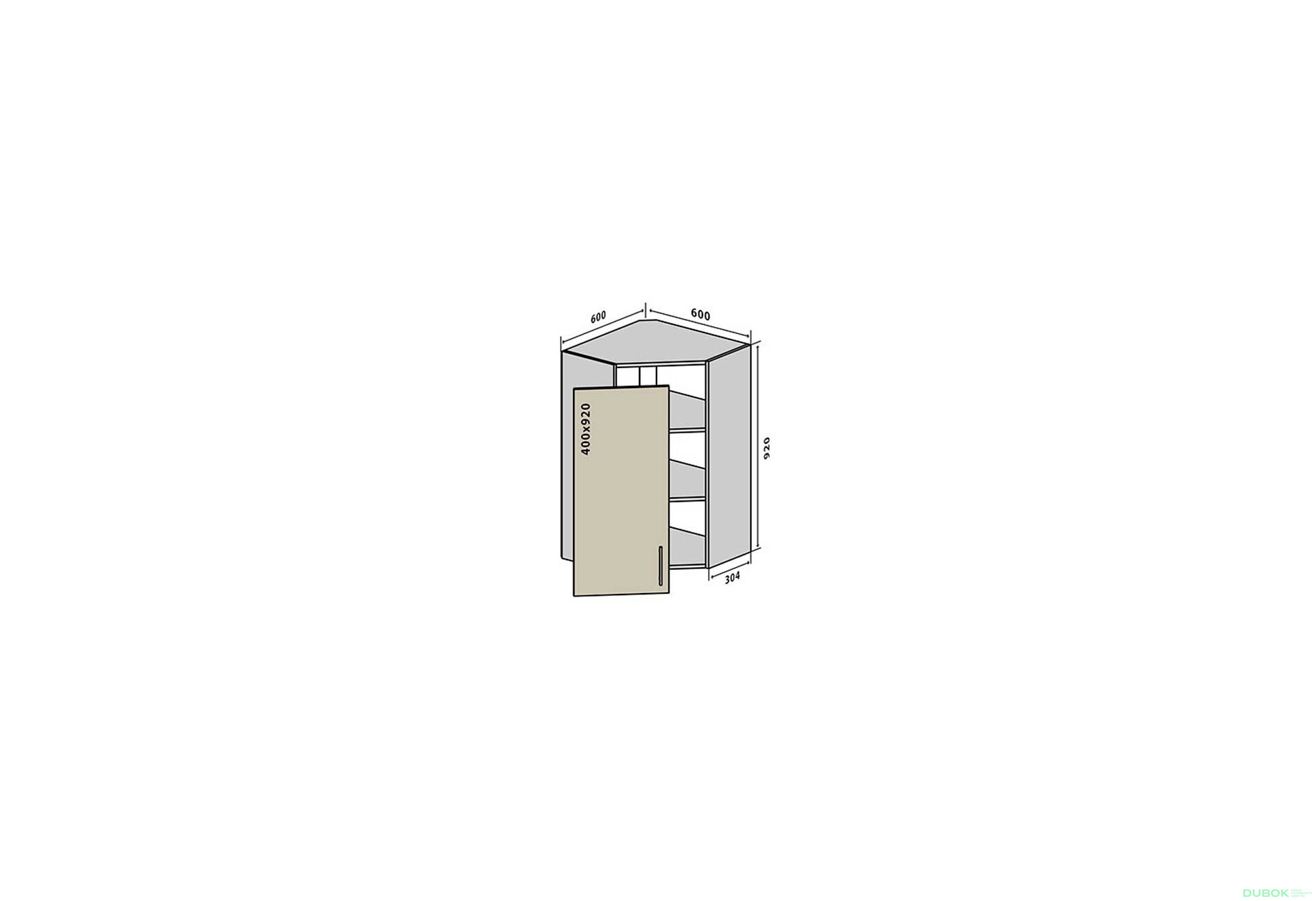 V54 Skrinka 1D 60 Interno Luxe - Fotografia 1 Fotografia 1 - V54 Skrinka 1D 60 Interno Luxe