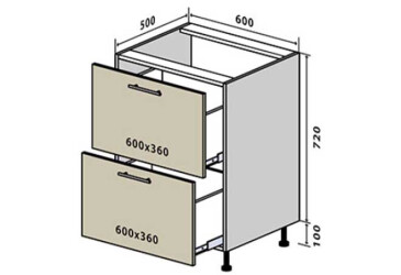 N10 Skrinka 2Š 60 Interno Luxe