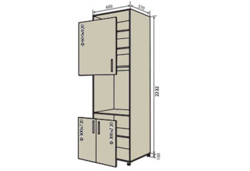 N20 Skriňa (horná f60x92-1ks, dolná f30x72-2ks) Interno Luxe