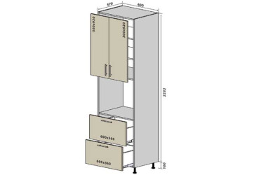 N21 Skriňa 2D2Š 233 Interno Luxe