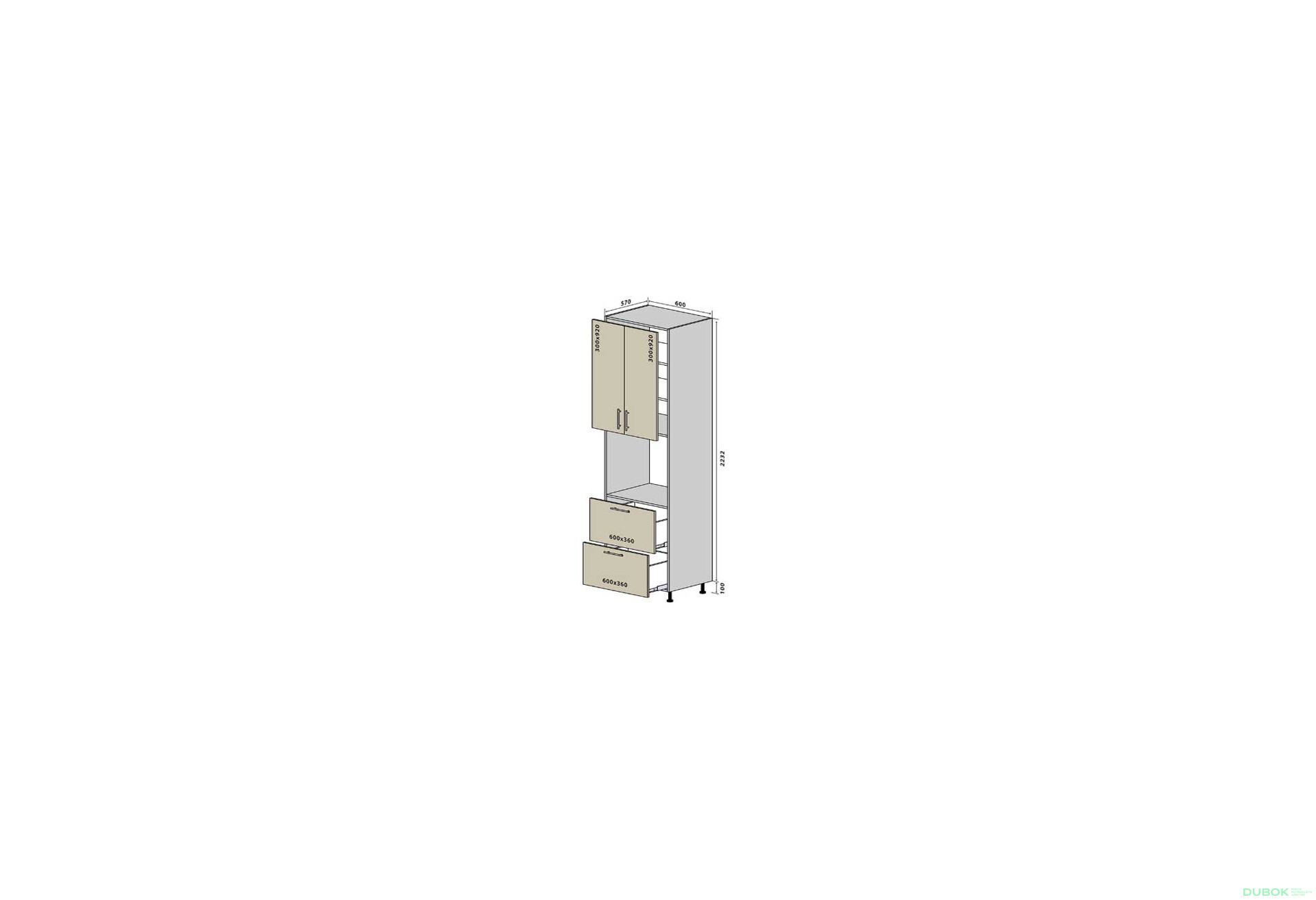 Fotografia 1 - N21 Skriňa 2D2Š 233 Interno Luxe