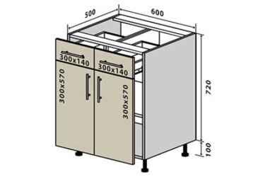 N26 Skrinka 2Š2D 60 Interno Luxe