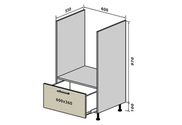 N32 Skrinka pre rúru 1Š Interno Luxe